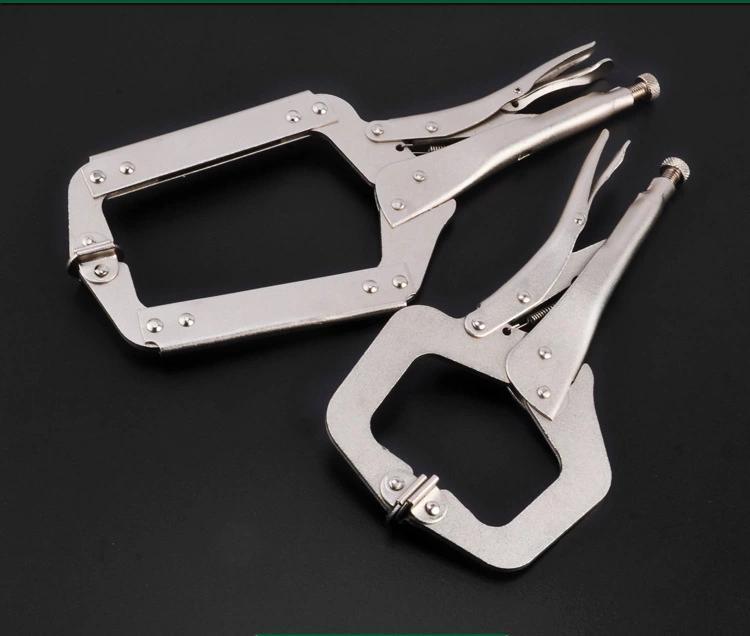 工地木工夹钢管c型压力钳夹钳18寸木工固定钳多功能万用夹管钳 【工抵