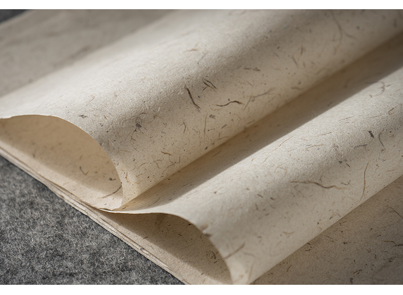 画国画作品纸纤维本色云龙纸安徽泾县宣纸黄花云龙样纸1929厘米20张