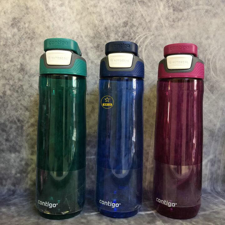 美国contigo 康迪克防漏运动水杯709ml吸管杯 成人杯 直饮杯新思力