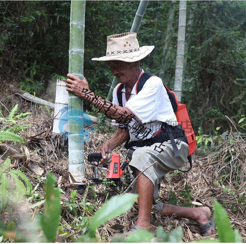 中村一郎电动伐竹剪竹机背负式伐竹专用修剪机充电式果树修枝剪 伐竹