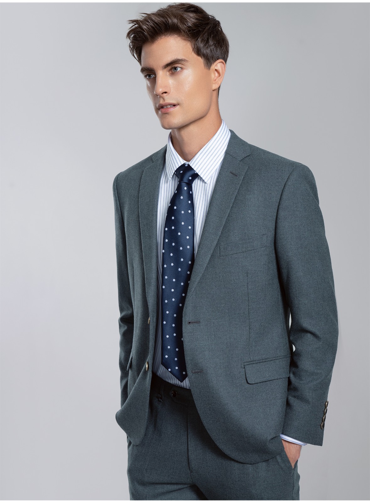 金利来官方直发羊毛舒适时尚莫兰迪色系商务休闲职业正装西装外套2022