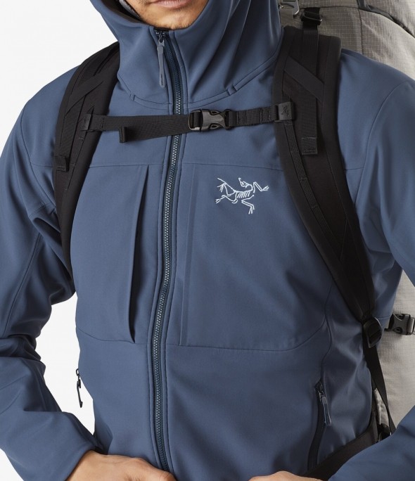 arcteryx始祖鸟gammamxhoody男款户外防水连帽软壳衣夹克男l6black