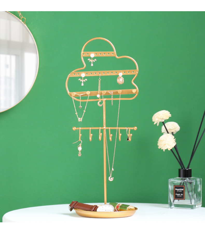 时尚家居首饰架子北欧轻奢创意可挂墙项链展示架女生梳妆台耳环耳坠饰