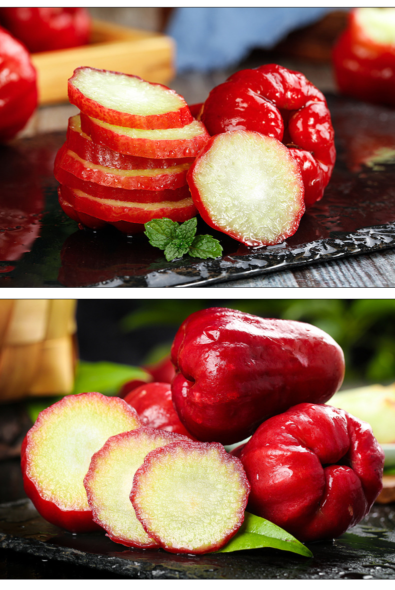 海南红宝石莲雾 4斤新鲜热带应季清甜多汁黑金刚雾莲大果 2.