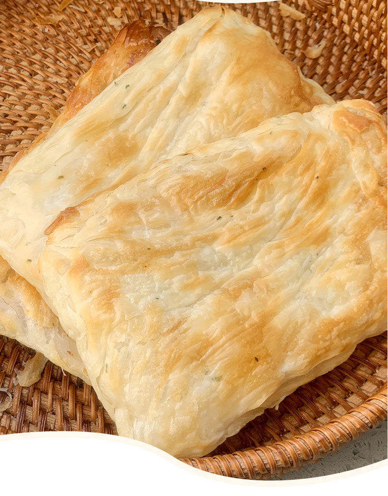 牛肉汤油酥烧饼烧饼半成品早餐饼烧饼坯子手抓饼90克片葱油味200片