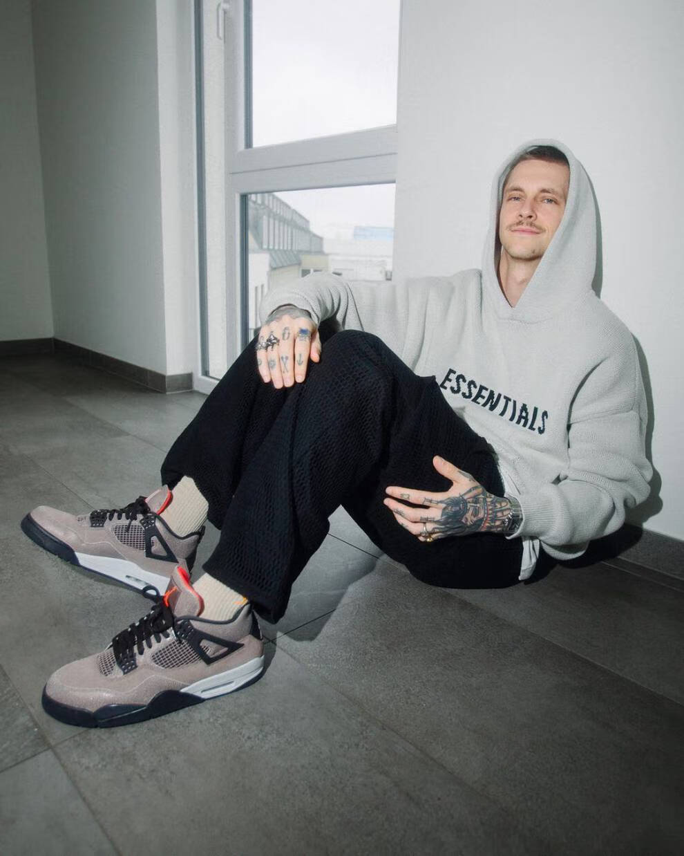 fear of god fog复线essentials字母连帽毛衣高街宽松男女针织衫外套