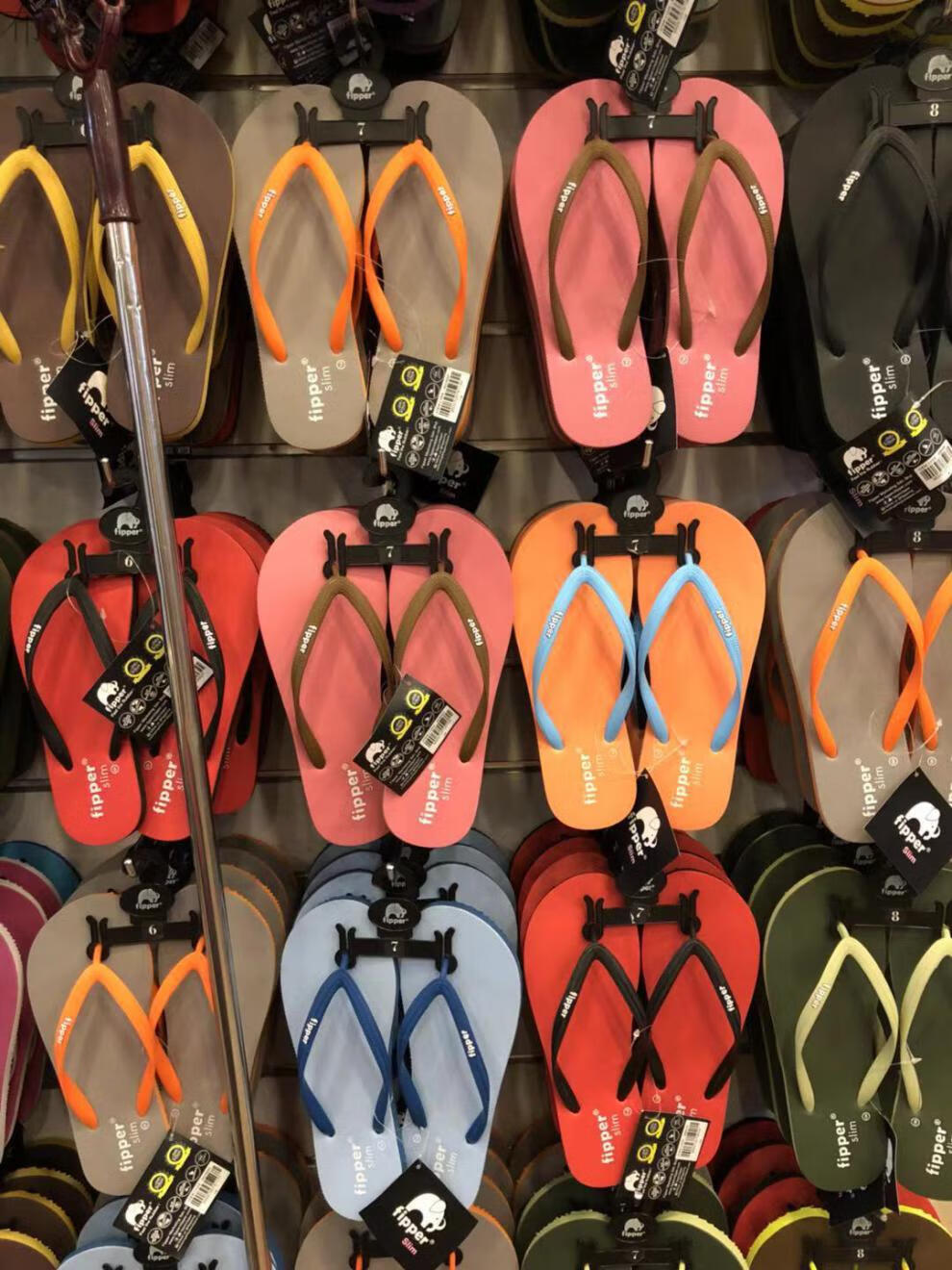 旗舰】马来西亚fipper大象牌天然橡胶沙滩平底休闲夹趾男女人字拖鞋