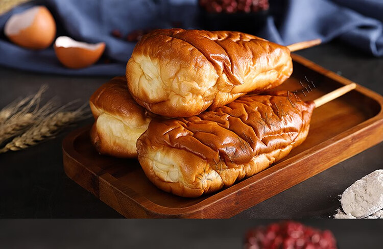 鸡腿面包儿时回忆零食新鲜现做传统糕点豆沙火腿肉松馅1豆沙1火腿1