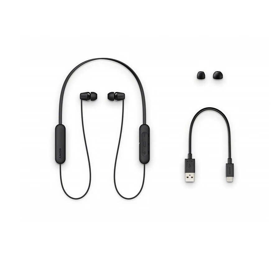 索尼(sony)wi-c200 无线蓝牙入耳式耳机 15小时续航时间 轻量化运动
