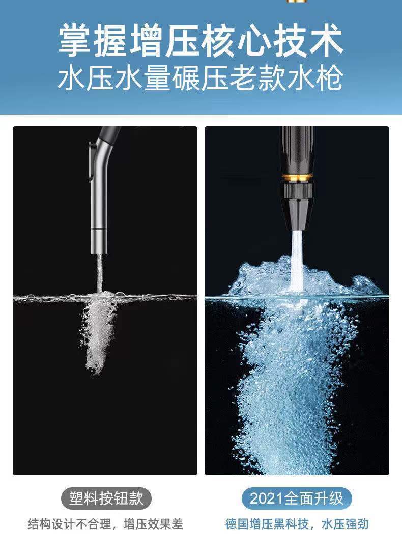 高压水枪头可调节喷头冼车高压水枪新款园林强力洗车喷水枪套装 升级