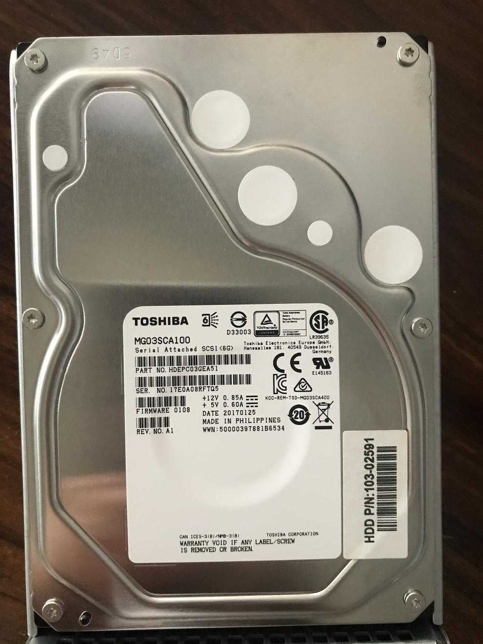 toshiba东芝mg03sca1001tsas硬盘1tb服务器硬盘企业级硬盘