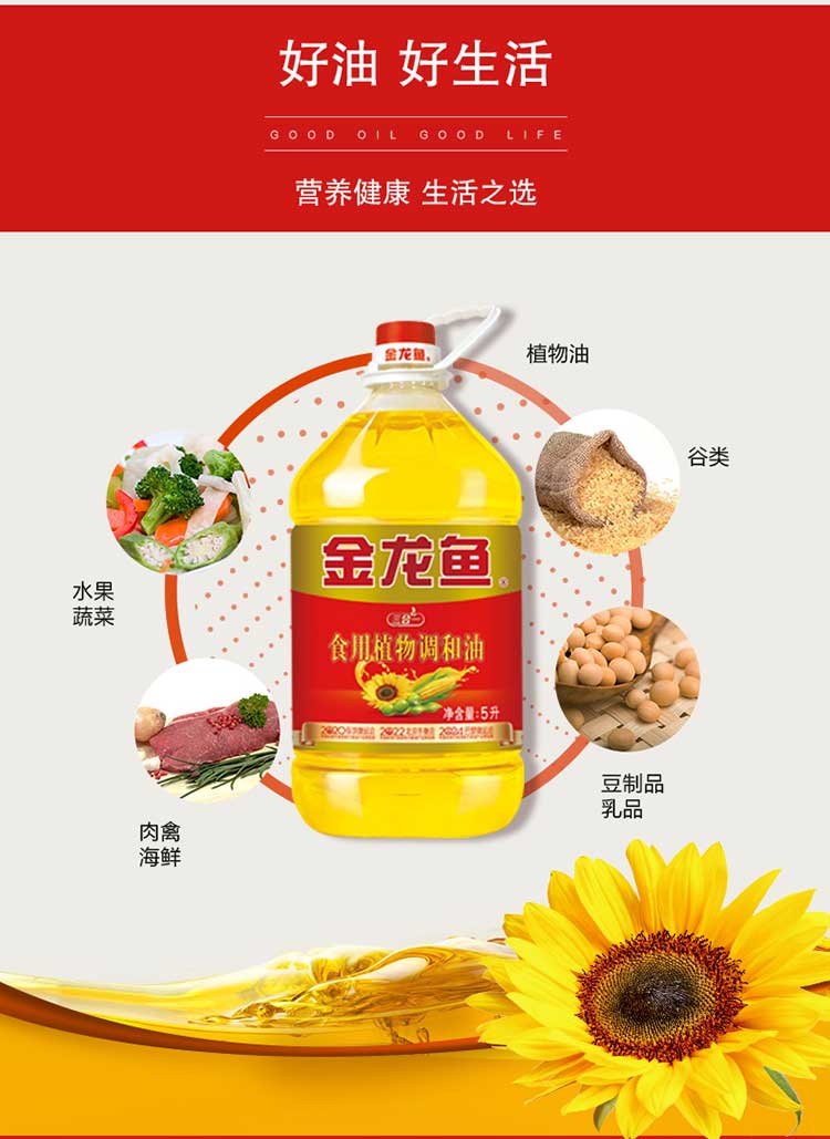 金龙鱼三合一食用植物调和油5l jly【图片 价格 品牌 报价】-京东