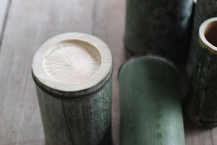 芊阙新鲜竹子带节竹筒楠竹筒饭筷筒手工竹制品竹筒碗竹节插花笔筒蒸筒