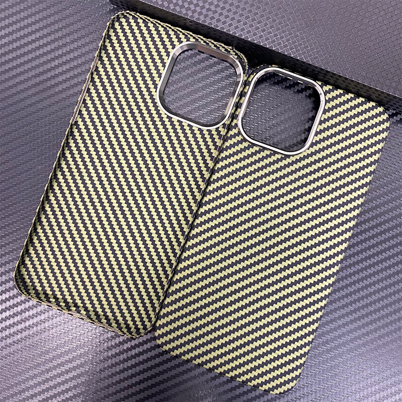 apple适用于苹果13promax凯夫拉芳纶纤维手机壳碳纤维潮男保护套全包