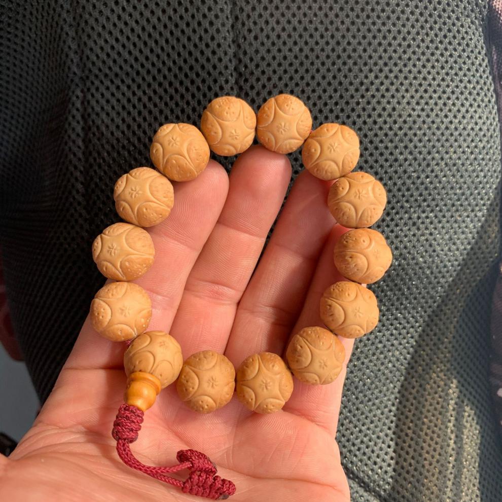 ほん 猴头雕刻凤眼五星上将手串菩提子原籽文玩手串男手串佛珠手串 10