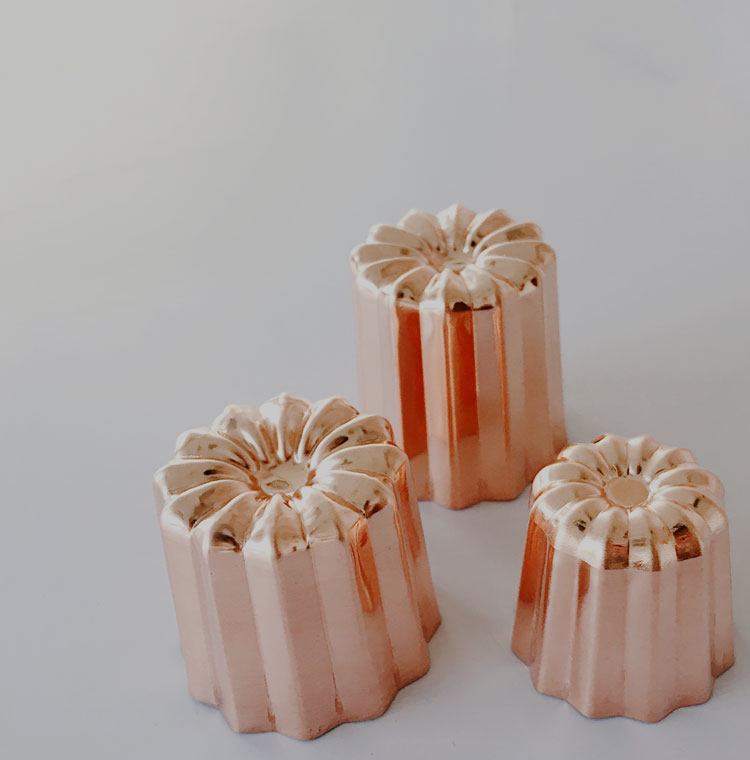 可露丽模具现货日本浅井商店可露丽卡娜蕾cannele黄铜蛋糕模具小号加