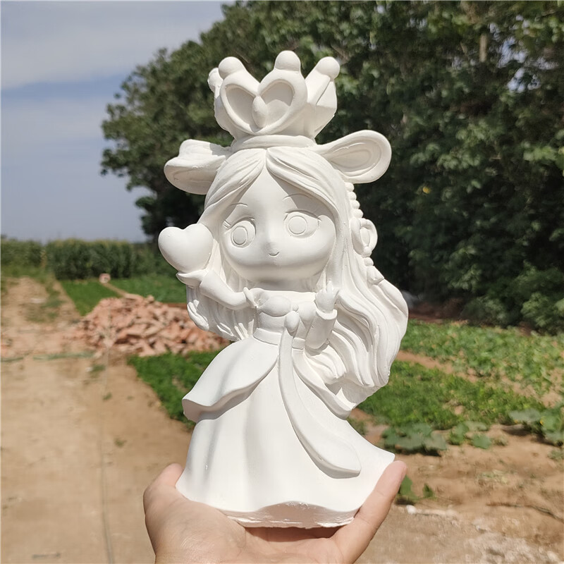 网红石膏涂色大号 大号石膏娃娃涂色白坯儿童手工涂鸦彩绘玩具小红书