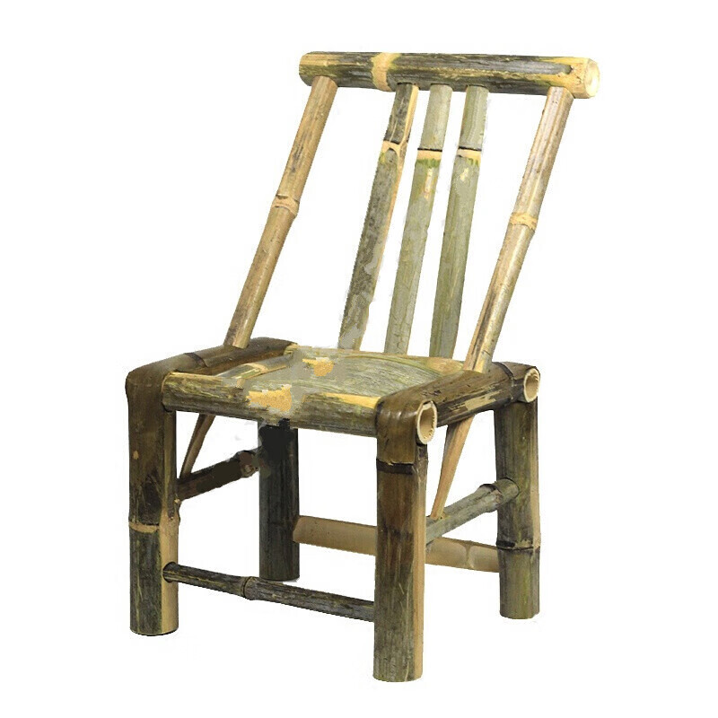 花娣竹椅子靠背餐家用竹子编织竹制家具手工小矮凳子中式复古圆背坐高