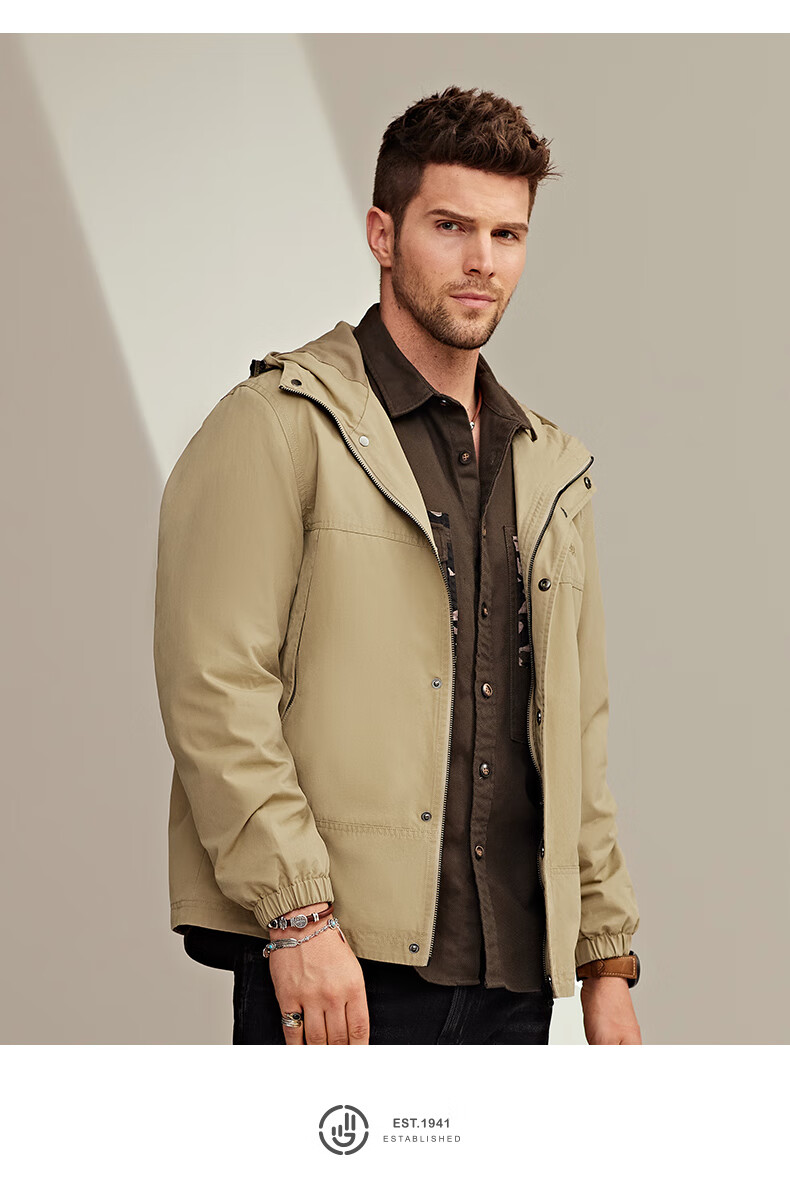 高端jeep吉普夹克男2022秋冬青年工装运动休闲街头时尚男士外套p213mw