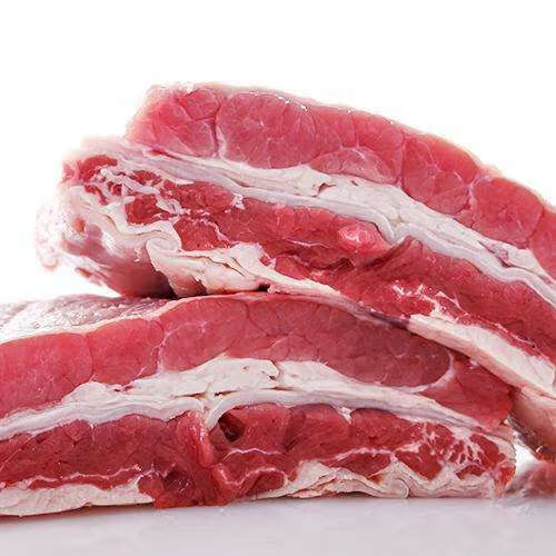 清真原切牛腩肋条肉牛腹肉牛肋排肉牛肚腩肉鲜切不净重4斤 牛腹肉小条