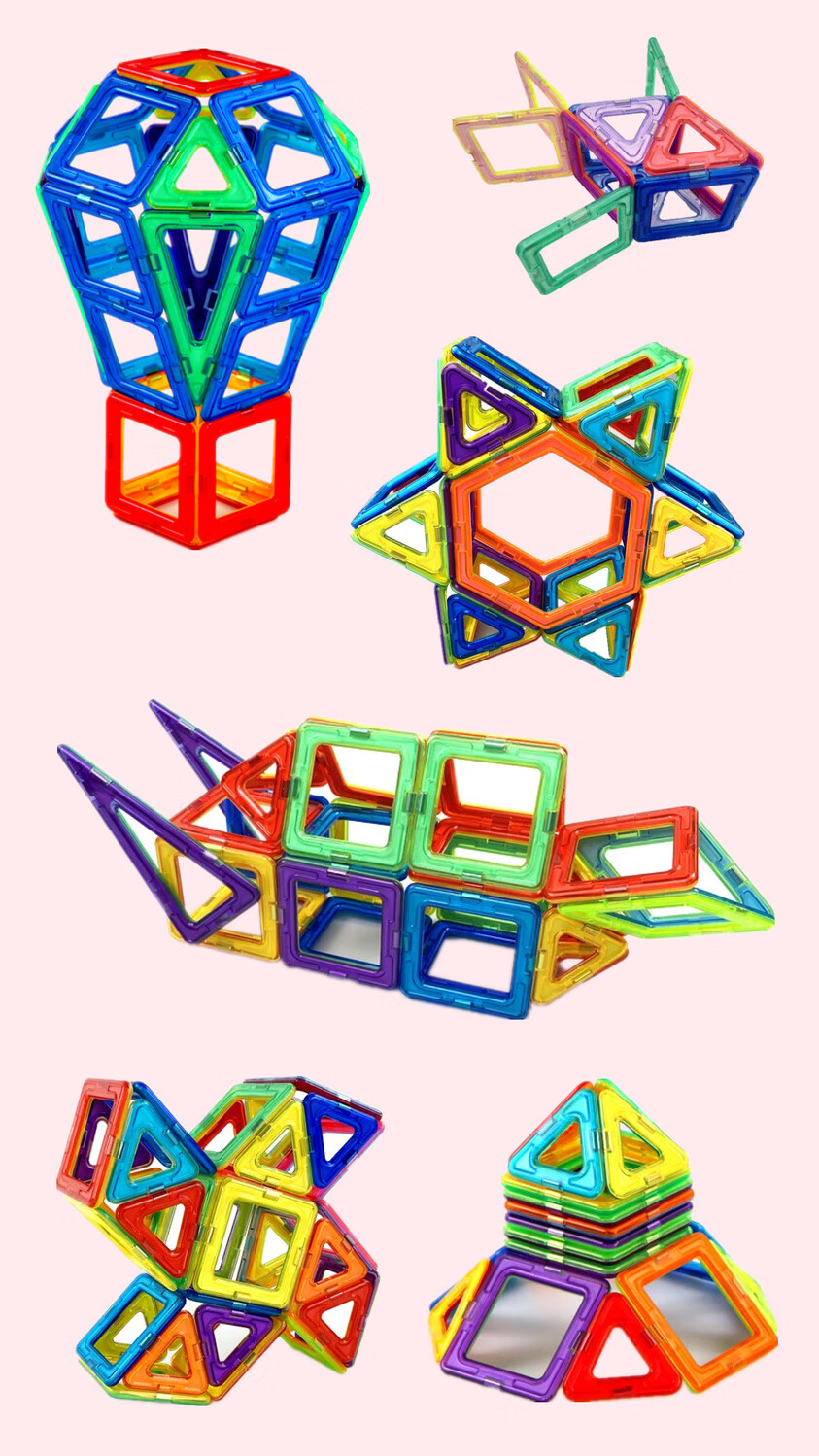 吸力玩具益1智纯磁力片积木儿童吸铁石玩具磁性提拉36810周岁男女孩