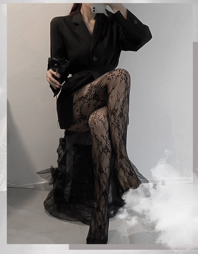 踏司红网红蕾丝情趣丝袜性感内衣黑丝夫妻用品诱惑女 【白色】开裆