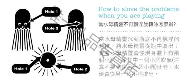 cartesiandiver神奇的水母精灵浮沉子儿童创意实验玩具浮力原理颜色