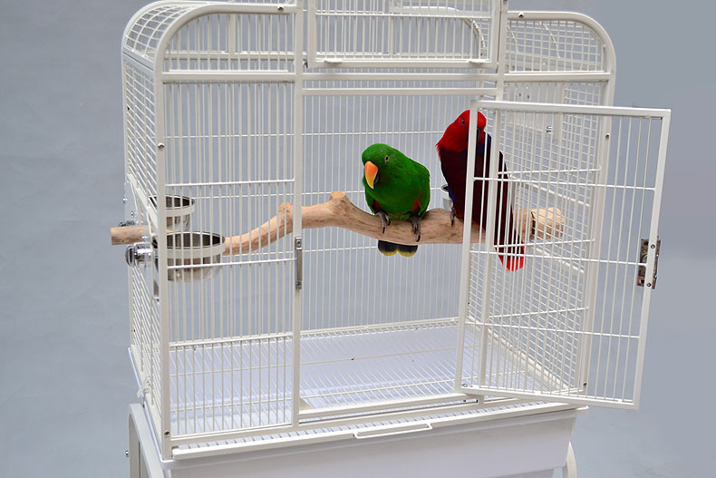 虎皮牡丹鹦鹉鸟笼子大型不锈钢铁金属和尚养繁殖别墅 订做天然木杆