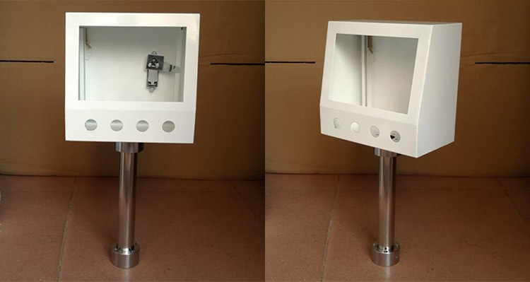 7寸触摸屏安装盒控制箱 人机界面旋转支架10寸plc配电箱 单箱 300abs