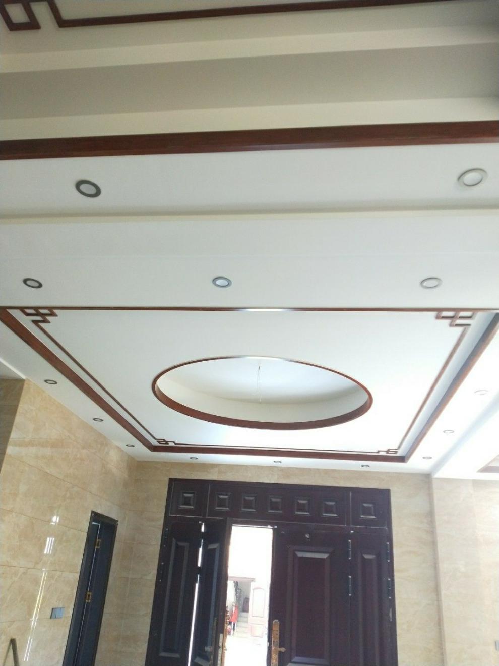 阴角装饰条实木线条新中式吊顶7字线阴角线过道顶线背景造型线原木