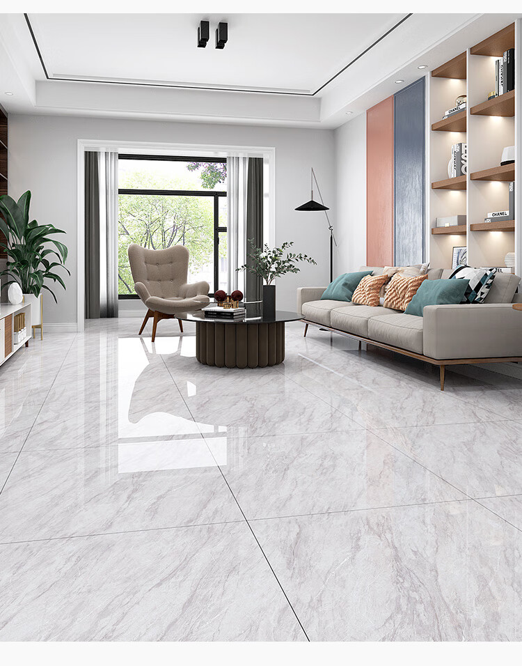 灰色通体大理石瓷砖地砖800x800客厅新款地板砖滑轻奢磁砖佛山伯爵灰