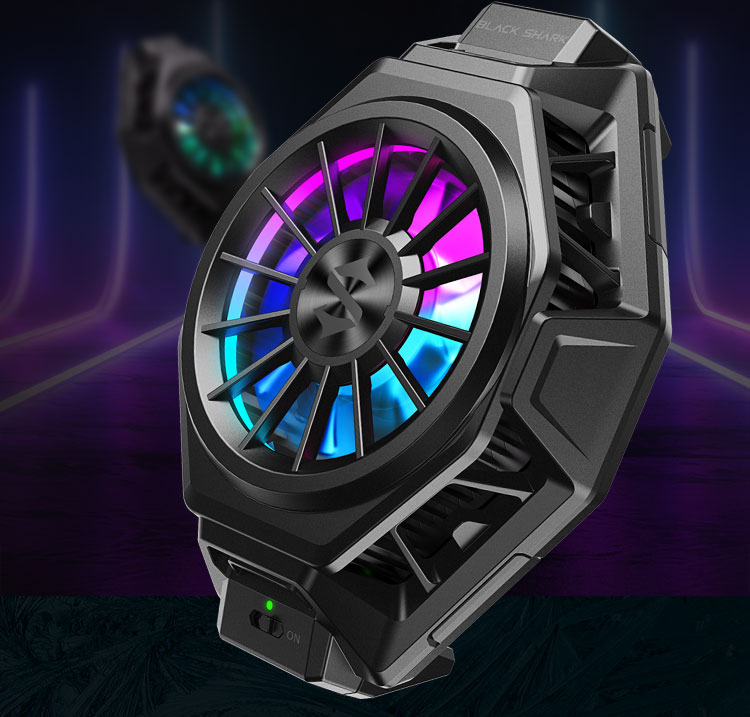 黑鲨冰封散热背夹pro手机散热器多尺寸通用 app调控 便携游戏 黑色