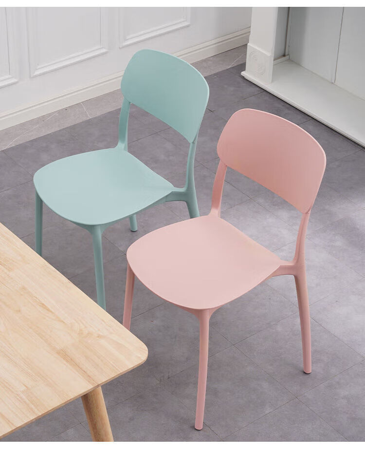 温巷(wenxiang)塑料椅子靠背大人简易餐桌胶椅加厚现代简约书桌凳子