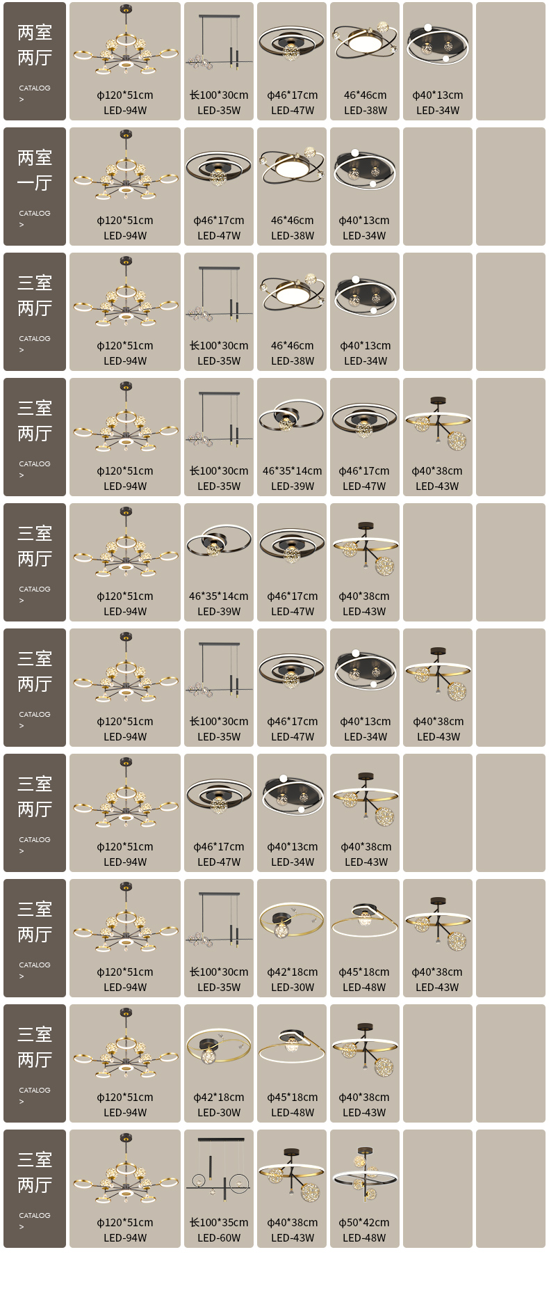 客厅吊灯款式和价格图片