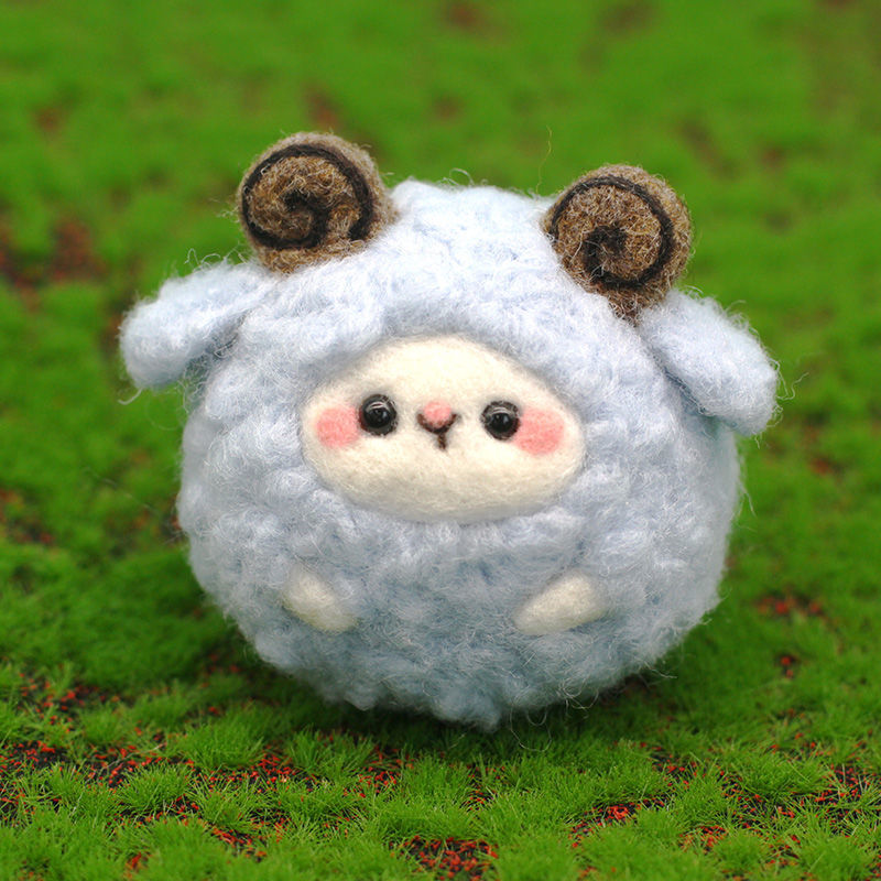 disne 六一儿童节礼物戳戳乐羊毛毡初学手工diy礼物材料包绵羊小羊