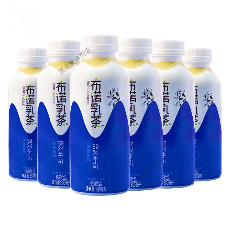 布诺乳茶统一布诺乳茶奶茶380ml瓶612瓶装整箱饮品精选锡兰红茶浓郁