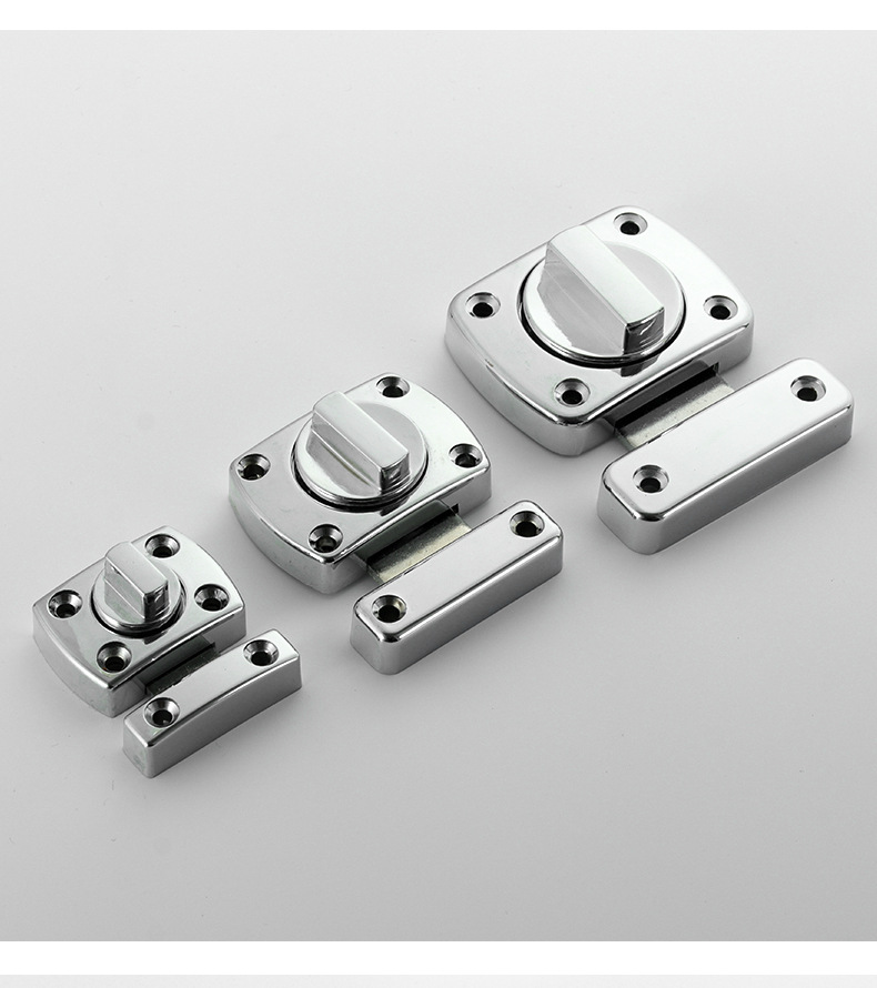 插销门栓卫生间门锁扣式旋拧黑色门闩卧室厕所插销固定器安全简易