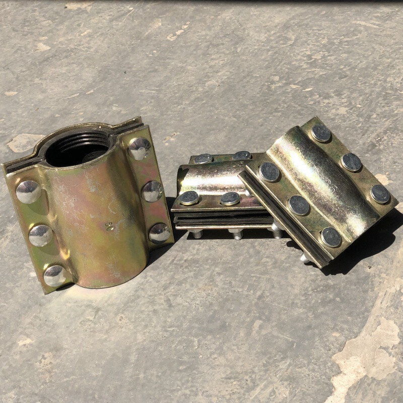 钢板哈夫节抢修接快速接头抱箍补漏卡子水管堵漏器夹板哈夫节管卡