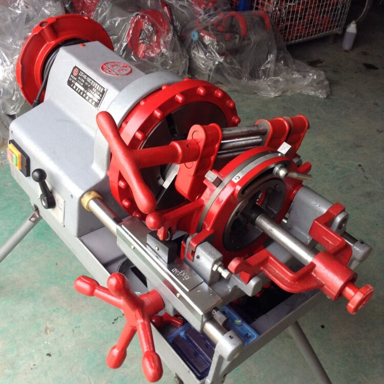 上海华星套丝机电动多功能能2寸绞丝机开牙螺纹机水管4寸圆钢50型 4寸