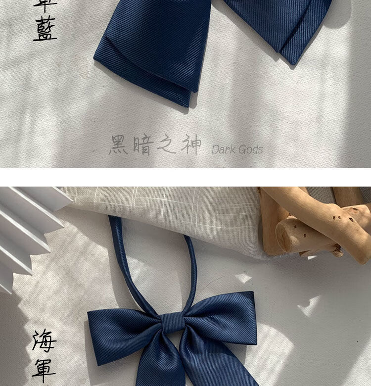 女士领花纯色细斜纹jk小双层小长柄尖角领花女衬衫制服配饰校供蝴蝶结