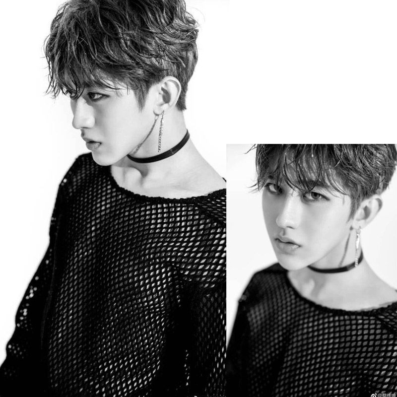 蔡徐坤同款背带裤【男女款】蔡徐坤同款衣服长袖网格t恤网纱罩衫 透视