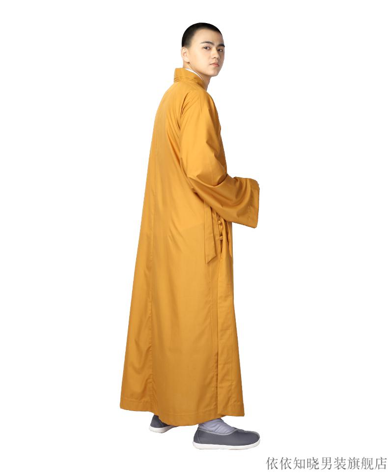 依依知晓夏天出家人和尚的衣服夏季薄款僧服浅灰色长褂黄色棉大褂深