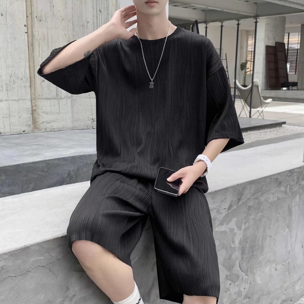 男装青年夏天一套衣服男生潮人夏日两件套装 潮流搭配男款学生短裤