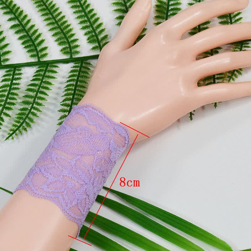 xpmr新品遮疤痕的隐形贴蕾丝护腕袖套夏季潮女遮疤痕袖套10蕾丝护腕