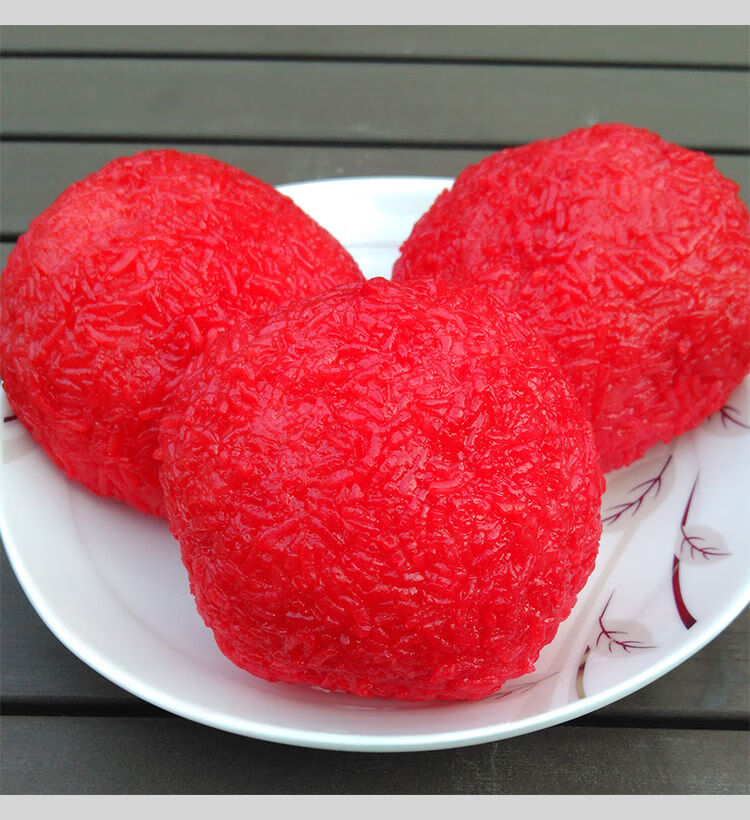 佳士禾 贵州特产红糍粑 铜仁土特产红喜粑红粑粑 农家手工糯米粑 4个