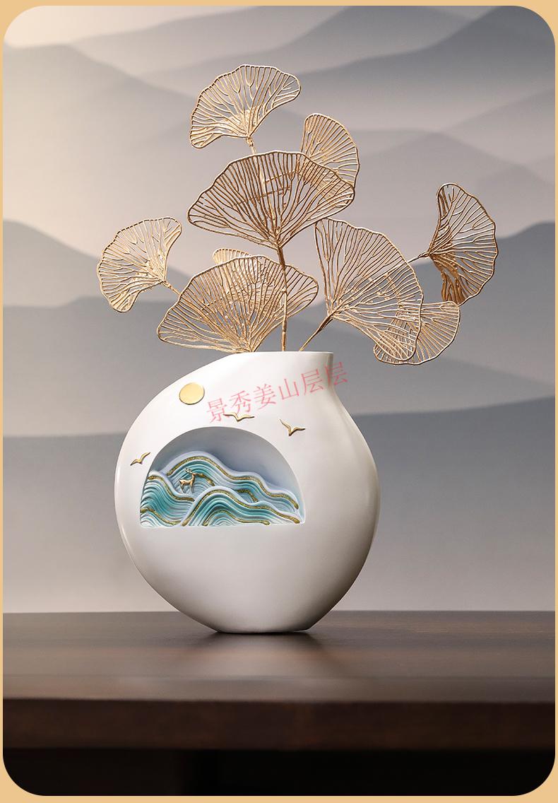 景秀姜山 新中式客厅玄关轻奢摆件高端大气现代简约电视酒柜装饰品