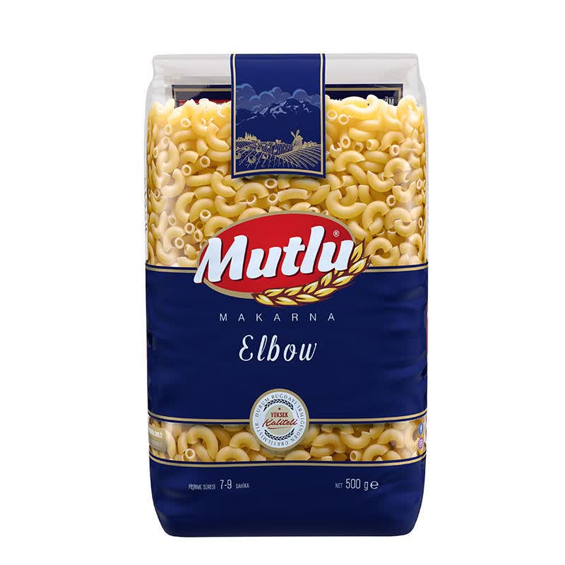 聚盛斋 进口通心粉小弯通形速食意大利面500克家用包装意粉 经典初榨