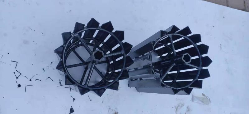 花心思微耕机压地轮压土轮开沟轮小型旋耕机配件开沟培土机配套2326轴