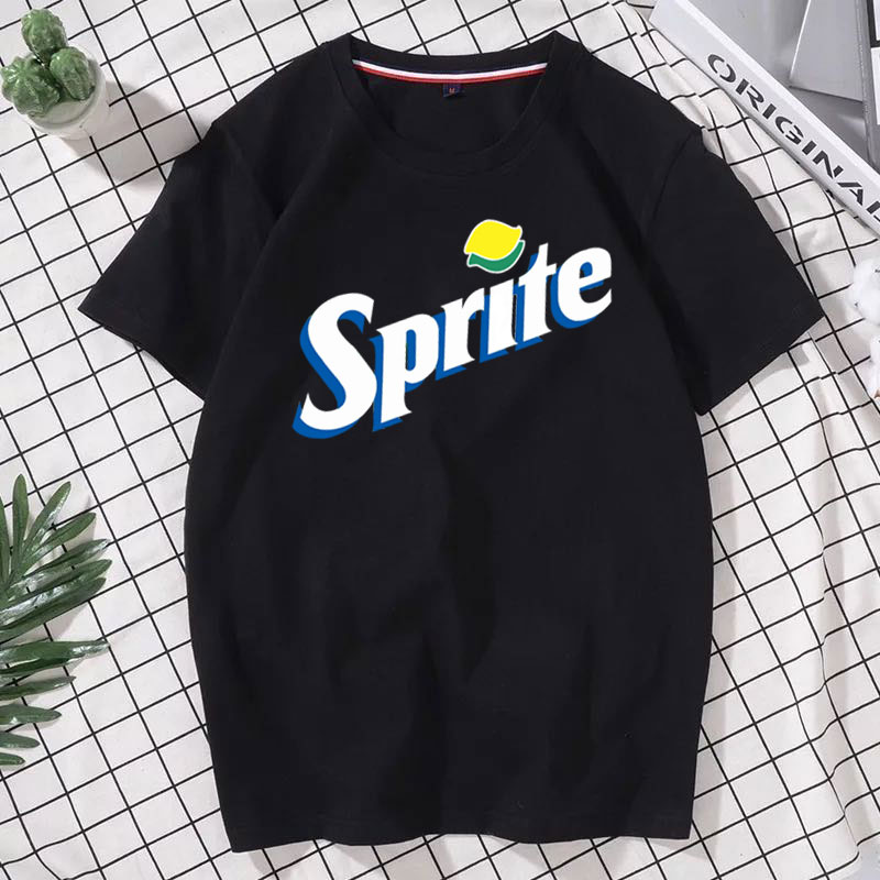 可口可乐联名雪碧t恤百事可乐芬达男女情侣宽松学生夏衣服潮 可口可乐