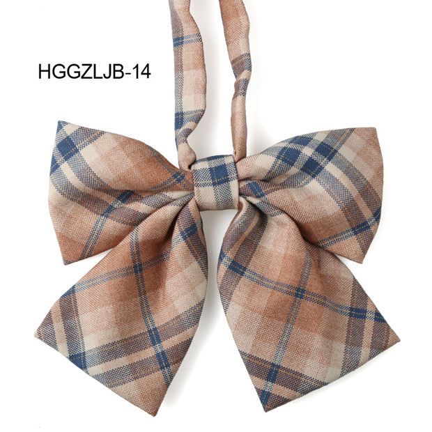 领结女新款日系格子领结衬衫jk领结领带蝴蝶结领结水手服绀金灰白格沙